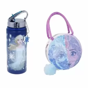 STOR Frozen 2 Piece Sequin Lunch Bag And Aluminium Bottle Set