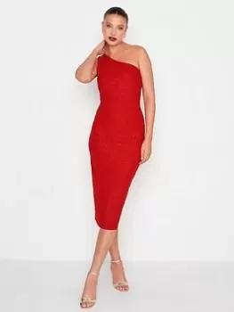 Long Tall Sally Glitter Bodycon Dress - Red, Size 10, Women