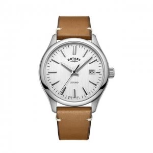 Rotary Silver And Brown 'Oxford' Classical Watch - GS05092/02