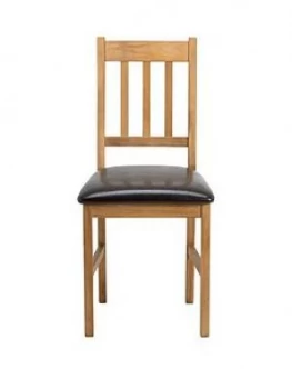 Julian Bowen Pair Of Coxmoor Solid Oak Dining Chairs