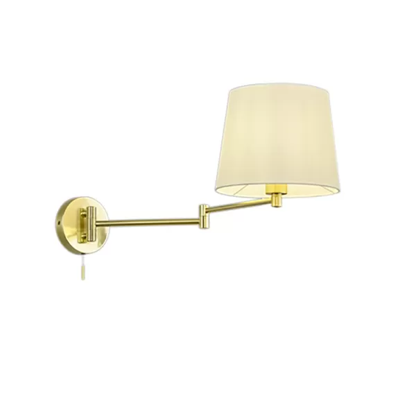 Lyon Modern Wall Lamp with Shade Brass Matt