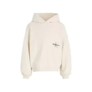 Calvin Klein Jeans Monogram Off Placed Hoodie - Grey