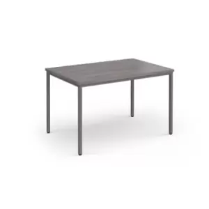 Flexi 25 rectangular table with graphite frame 1200mm x 800mm - grey oak