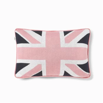 Jack Wills Union Jack Cushion - Navy/Pink