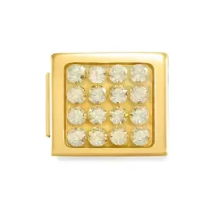 Nomination GLAM Gold Pave Yellow Crystal Charm