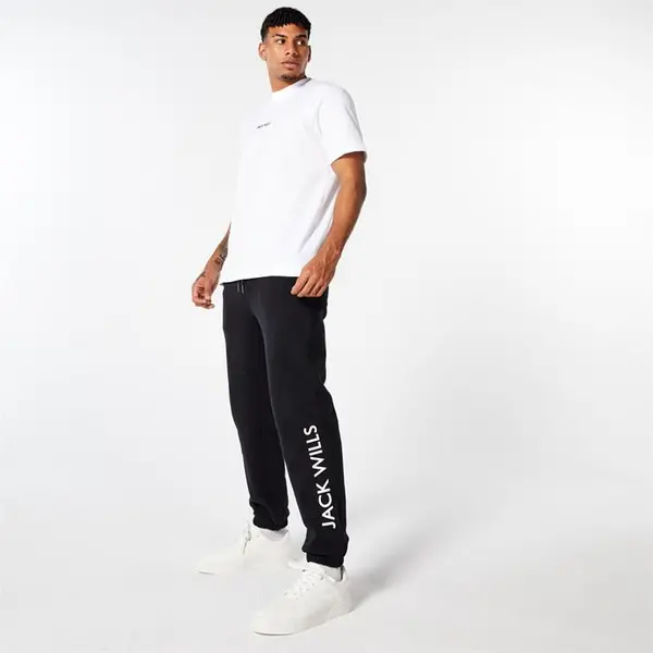 Jack Wills Wills Logo Joggers - Black XS