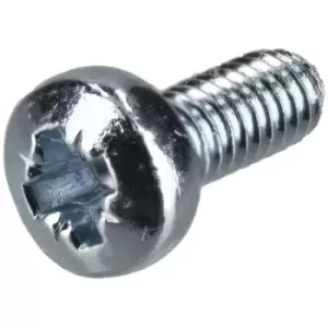 R-TECH 337028 Pozi Pan Head Machine Screws BZP M2.5 6mm - Pack Of 100