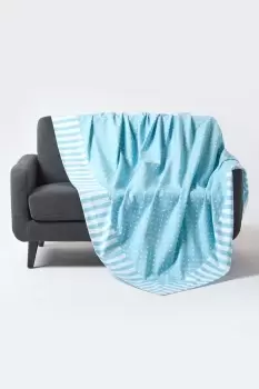 Cotton Polka Dots and Stripes Sofa Throw