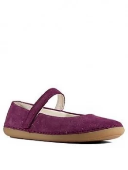 Clarks Girls Skylark Tap Shoe, Plum, Size 11 Younger