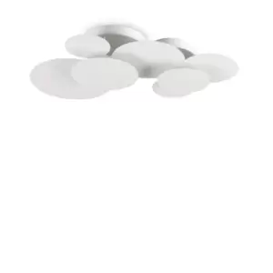 Cloud Circles Decorative Flush Ceiling Light White 74cm 3000K