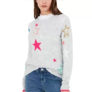 Joules Womens Chantelle Star Intarsia Long Sleeve Jumper UK 18- Bust 45', (114cm)