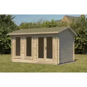 Chiltern 4.0m x 3.0m Log Cabin Double Glazed 24kg Felt, Plus Underlay