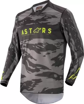 Alpinestars Racer Tactical Motocross Jersey, black-grey-yellow, Size L, black-grey-yellow, Size L