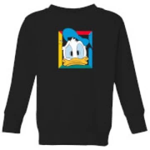 Disney Donald Face Kids Sweatshirt - Black - 11-12 Years