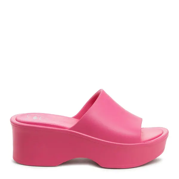 Rocket Dog Petal Fuchsia Platform Slide Sandals