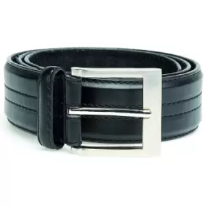 Duke Mens D555 Harley Kingsize Four Line Stitched Belt (56) (Black)