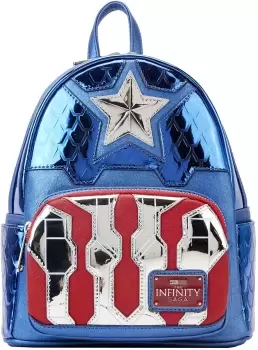 Captain America Loungefly - Shine Captain America cosplay Mini backpacks blue red white