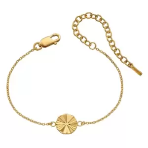 Gold Plated Beveled Cut Bracelet