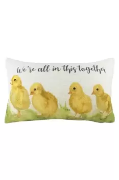 In This Together Hand-Painted Watercolour Printed Cushion