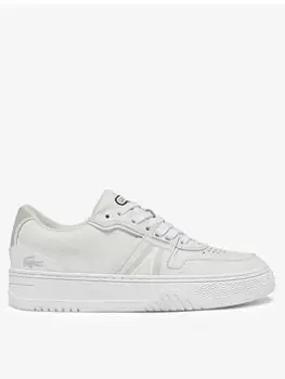 Lacoste Womens Lacoste L001 Leather Trainers, White/Off White, Size 8, Women