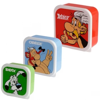 Set of 3 Lunch Boxes - Asterix, Obelix & Idefix (Dogmatix) M/L/XL