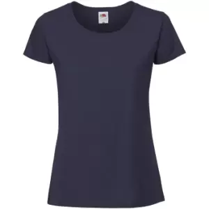 Fruit Of The Loom Womens/Ladies Fit Ringspun Premium Tshirt (XS UK) (Navy)