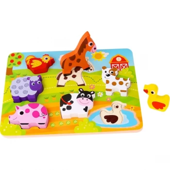 Wooden Chunky Puzzle Farm - 8pcs