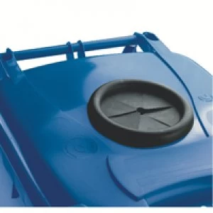 Slingsby Wheelie Bin 120L With Bottle Bank Aperture and Lid Lock Blue 377864