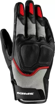 Spidi NKD H2OUT Motorcycle Gloves, black-grey-red, Size L, black-grey-red, Size L