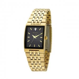 Accurist Black And Gold London Diamond Mb921Bx Mens Watch