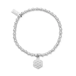 ChloBo Silver Didi Sparkle Flower Of Life Bracelet