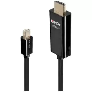 LINDY Cable Mini DisplayPort plug, HDMI-A plug 0.50 m Black 40910 DisplayPort cable