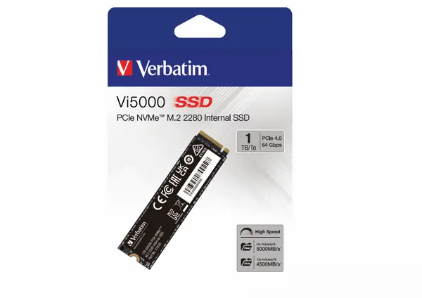 1TB Verbatim Vi5000 PCIe NVMe M.2 SSD - RZ19-05050100-R3M1