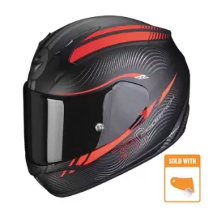 Scorpion EXO-390 Sting Matt Black Red Full Face Helmet L