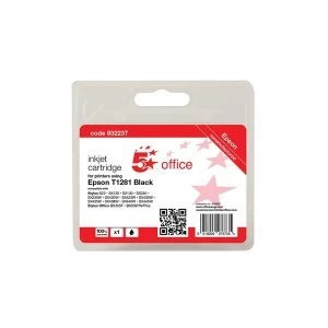 5 Star Office Epson Fox T1281 Black Ink Cartridge