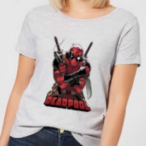 Marvel Deadpool Ready For Action Womens T-Shirt - Grey - 3XL