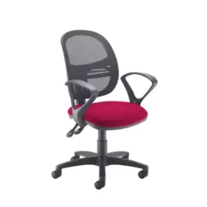 Dams MTO Jota Mesh Medium Back Operators Chair with Fixed Arms - Ocean Blue