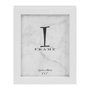 5" x 7" - iFrame White Plastic Photo Frame