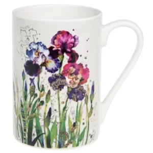 Bug Art Mixed Irises Embossed Mug