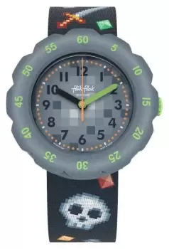 Flik Flak FPSP066 GAMING WORLD (34.75mm) Grey Dial / Grey Watch