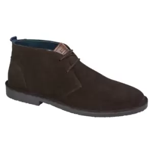 Roamers Mens Suede Desert Boots (7 UK) (Dark Brown)