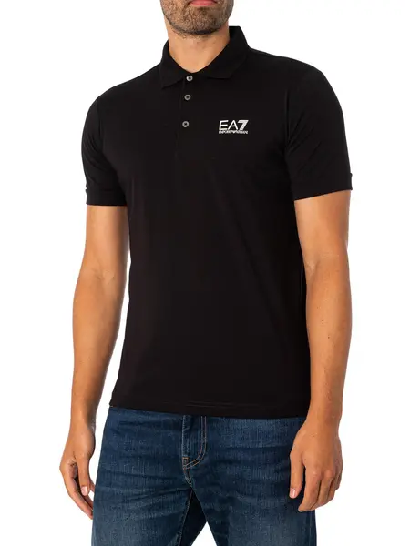 EA7 Chest Logo Polo Shirt Black S