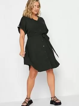 Yours Utility Shirt Dress Black, Size 20, Women