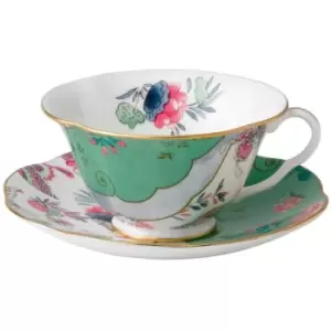 Wedgwood Butterfly Bloom Green Teacup 0.185ltr & Saucer - Green