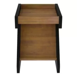 Seconique Naples Z Side Table - Black/Pine Effect