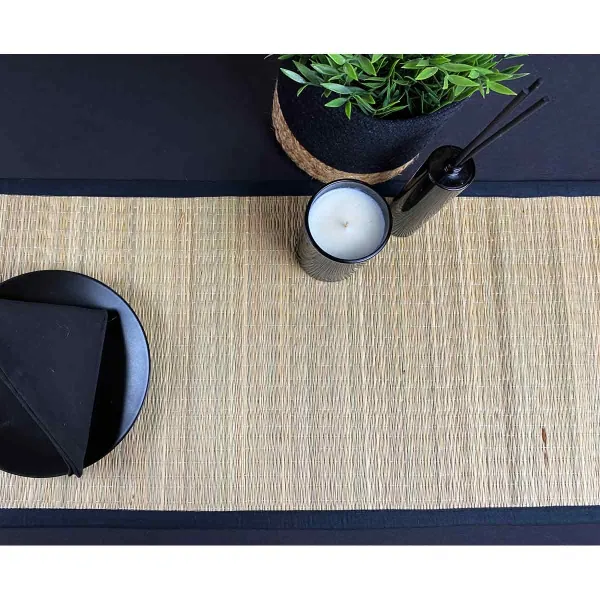 Esselle Spey Dry Grass Table Runner 35x180cm Black Colour