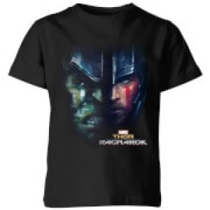 Marvel Thor Ragnarok Hulk Split Face Kids T-Shirt - Black - 5-6 Years