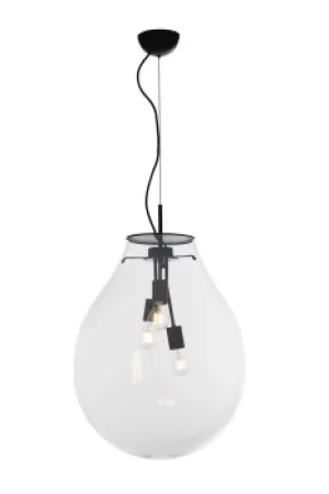 AZUMA 3 Light Pendant Ceiling Light Transparent 48x69.5cm