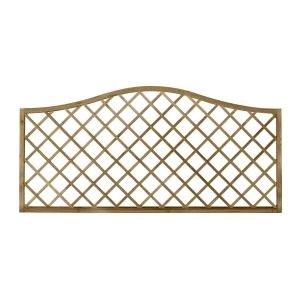 Forest Garden Pressure Treated Decorative Europa Hamburg Garden Screen 1.8mx0.9m