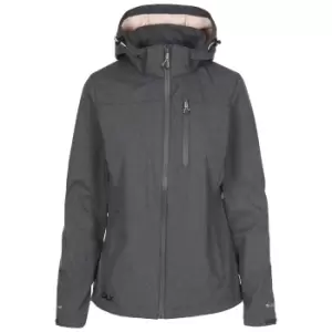 Trespass Womens/Ladies Claren II Waterproof Softshell Jacket (M) (Dark Grey/Blush Marl)